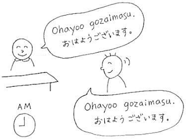 How to write ohayo in hiragana